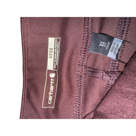 Carhartt Womens Fitted Stretch Work Pants In Deep Purple/Maroon Size XS - Picture 4 of 12